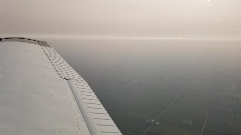 It was hazy up there from all the forest fires.